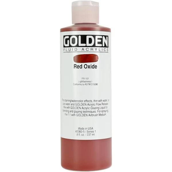 Golden : Fluid : Acrylic Paint : 237ml (8oz) : Red Oxide