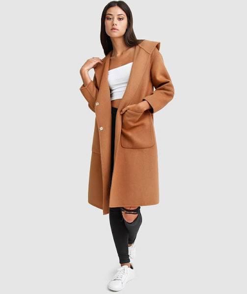 Walk This Way Wool Blend Oversized Coat - Camel L by Belle & Bloom