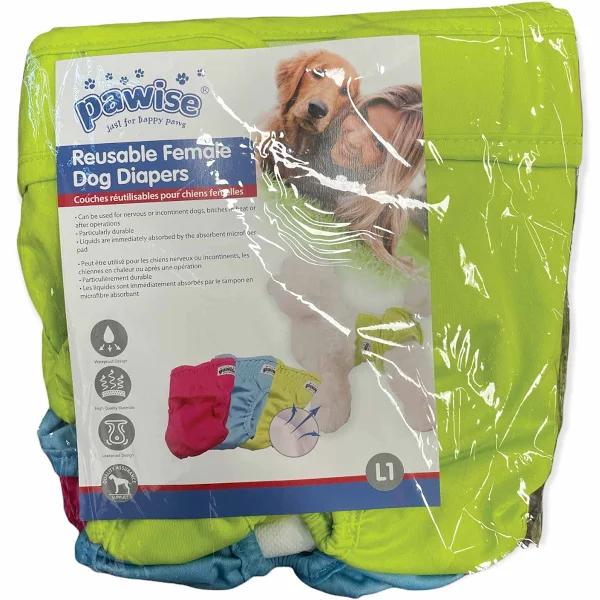 3 Pck Reusable Female Dog Diapers Puppy Nappy Eco Washable Period Incontinence Heat Large-1