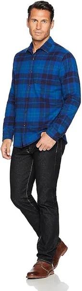 Amazon Essentials Men's Regular-fit Long-Sleeve Plaid Flannel Shirt