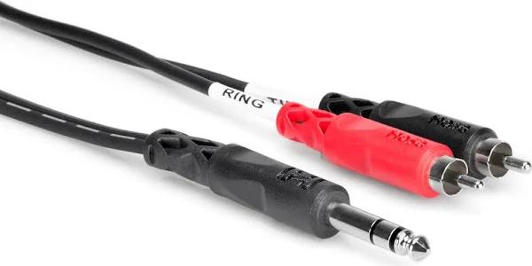 Hosa Insert Cable 1/4in TRS to Dual RCA 1m TRS-201