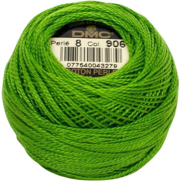 DMC Pearl Cotton Ball Size 8 87yd Medium Parrot Green