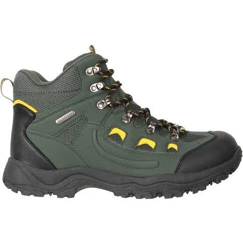 Mountain Warehouse Adventurer Mens Waterproof Hiking Boots - Green | Size 12