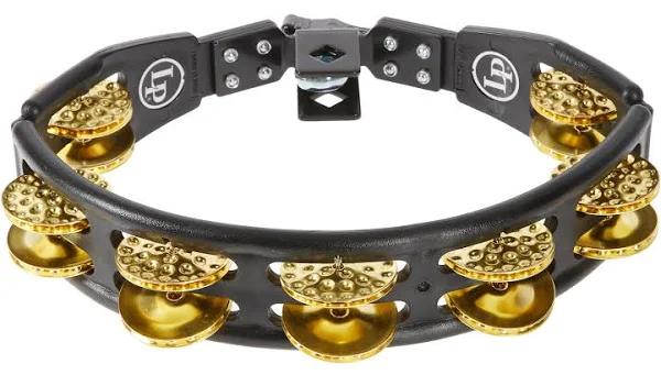 LP Cyclops Dimpled Brass Black Mountable Tambourine