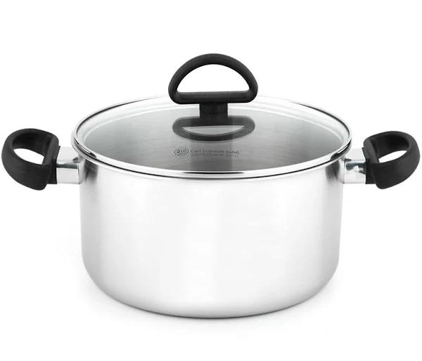 Riesa Non-stick Casserole With Glass Lid Tri-Ply Stainless Steel 24x13.5cm