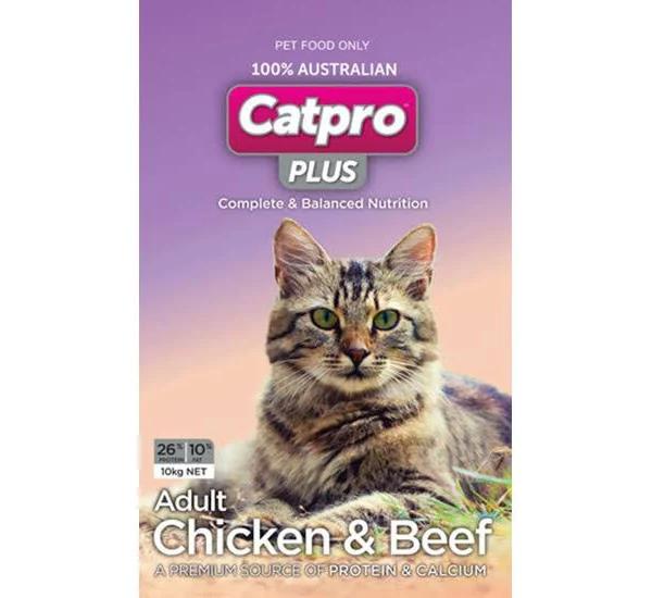 Catpro Plus Adult High Protein Chicken and Beef Dry Cat Food 10kg