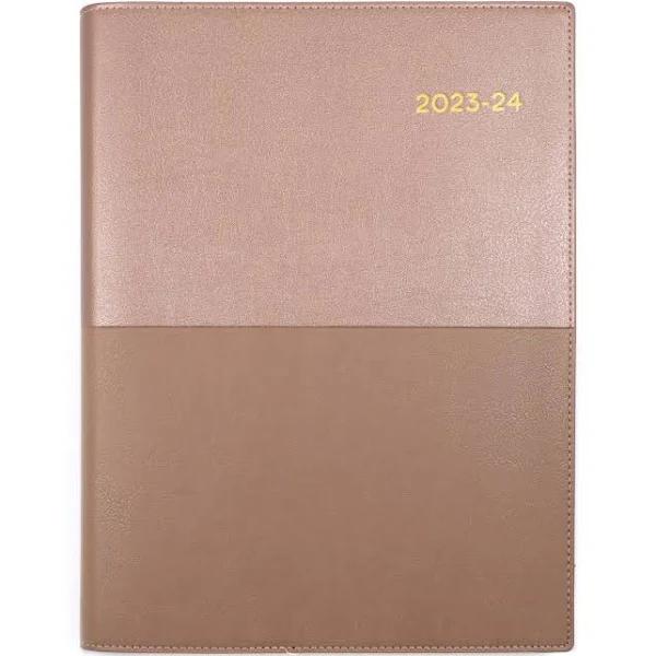 Collins Vanessa Financial Year Diary A4 Week to View Rose Gold