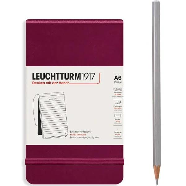 Leuchtturm1917 - Notebook - Reporter Notepad - Port Red, Ruled