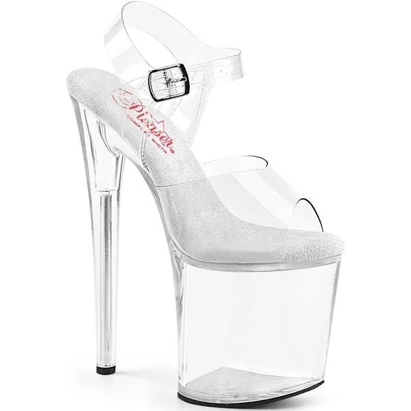 Pleaser NAUGHTY-808 Clear Platform Heels, 7