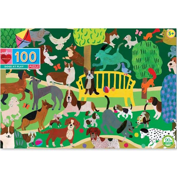 eeBoo Dogs at Play 100 Piece Puzzle