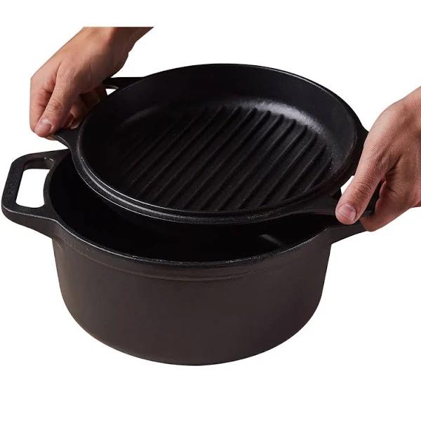 Victoria Seasoned Cast Iron Combo Cooker 26cm - 5.6L