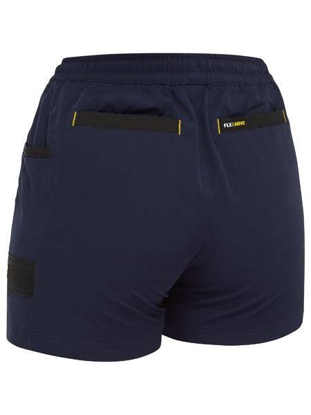 Bisley Womens Flex and Move 4-Way Stretch Elastic Waist Short - Navy 8