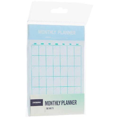 J.Burrows Monthly Planner 50 Sheet Pastel