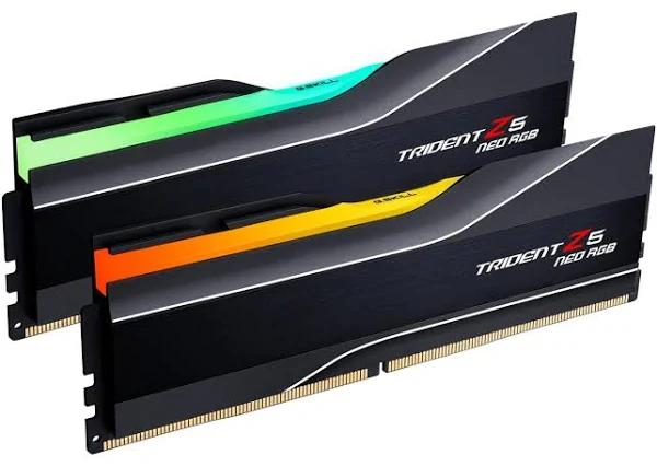 G.SKILL Trident Z5 Neo RGB Series (AMD Expo) DDR5 RAM 32GB (2x16GB) 6400MT/s CL30-39-39-102 1.40V Desktop Computer Memory UDIMM - Matte Black (F5