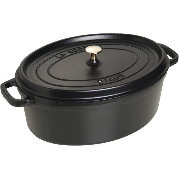 Staub Oval Cocotte Cast Iron Pot 41 cm Black