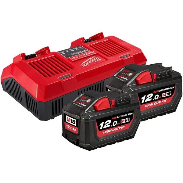 Milwaukee M18 REDLITHIUM-ION High Output 12.0Ah Dual Bay Starter Pack - M18HOSPD122B