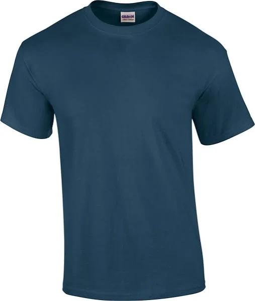 Gildan Mens Ultra Cotton T-Shirt Blue S Cotton Mens T-Shirt