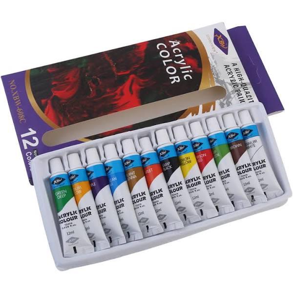 Acrylic Paint Set 12ml 12 Tubes High Quality Great Starter Set