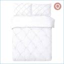 Giselle Bedding Queen Size Quilt Cover Set - White