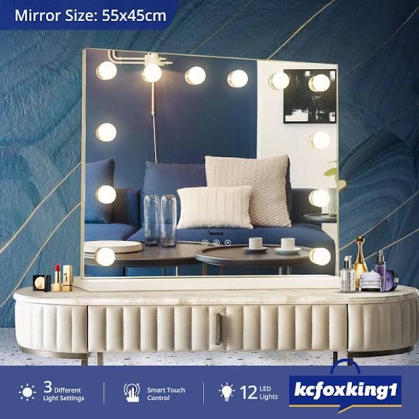 Maxkon Hollywood Style Makeup Mirror Lighted Vanity Mirror With 12 Led