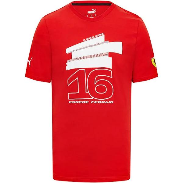 2023 Ferrari Fanwear Drivers Tee Leclerc #16 (Red)