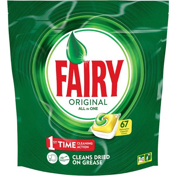 Fairy All-in-one Lemon Dishwasher Tablets 67 Pack