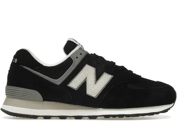 New Balance 574 Unisex Black Grey Casual Trainers - 7.5 UK