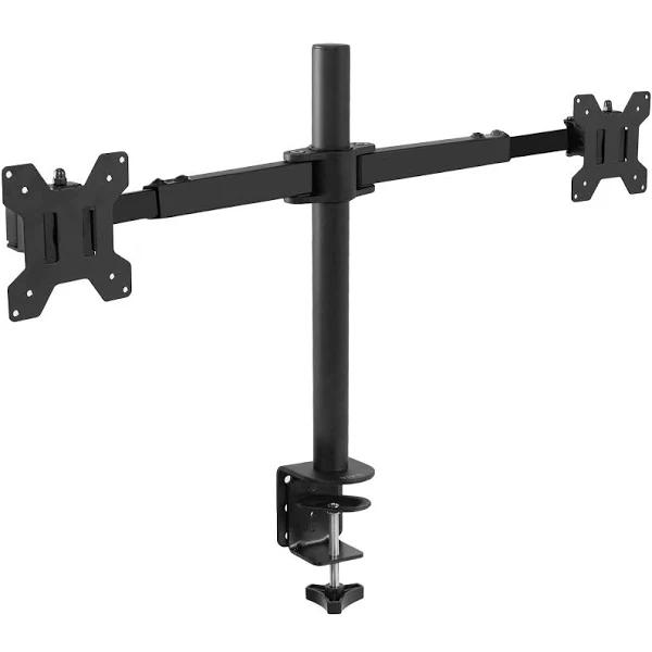 Vivo Stand-v002e Dual Monitor Curved Horizontal Array Desk Mount Stand Fits Screens Up To 27"