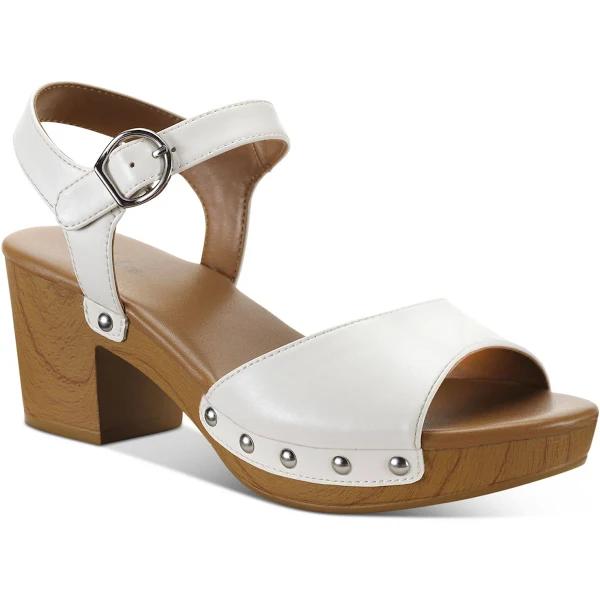 Style & Co. Women's Sandals & Flip Flops Anddreas - Color: White Smooth - 10.5 Medium US