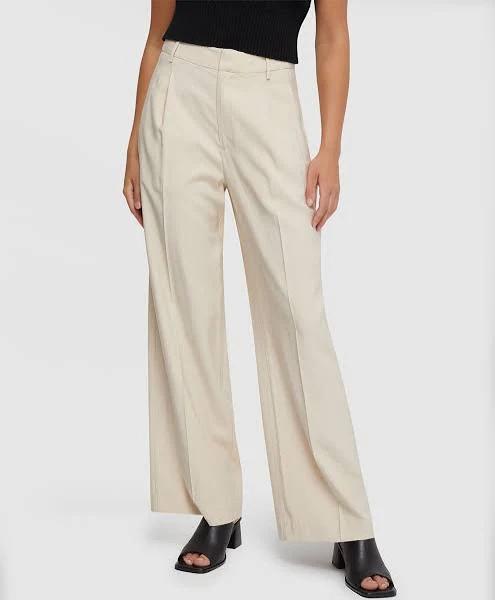 Oxford Hazel Wide Leg Trousers in Ecru White 14