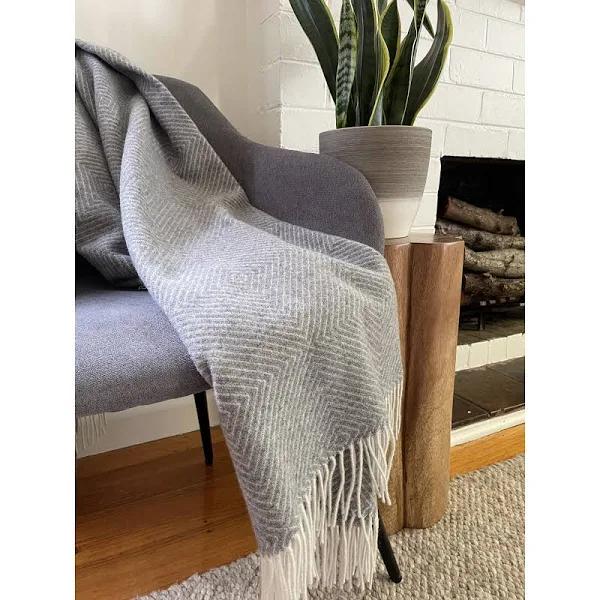 Hampton Throw - Merino Wool Blend - Slate