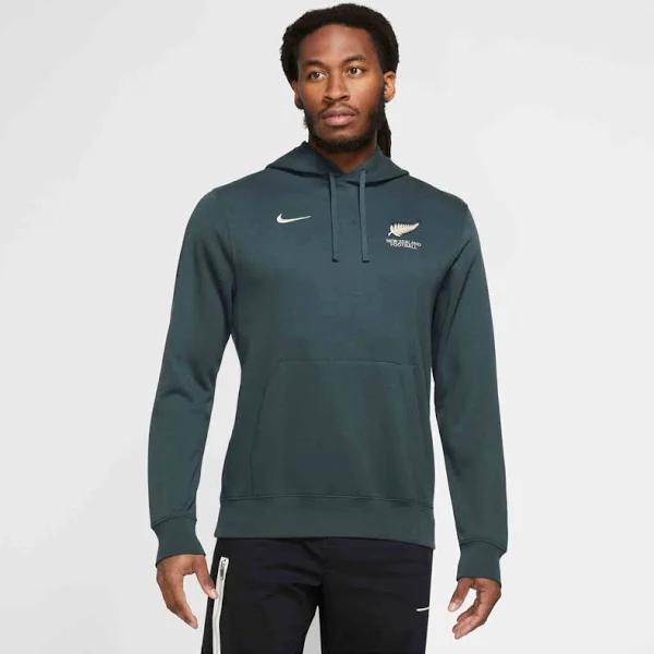 Nike Mens New Zealand Club Fleece French Terry Pullover Hoodie Green S