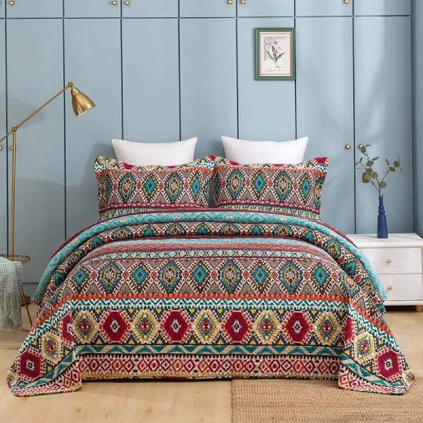 Classic Quilts Azura King Single Bed Coverlet Set Multi