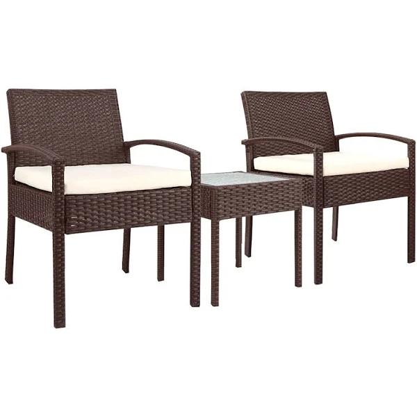 Gardeon 3 Piece Outdoor Set - Brown