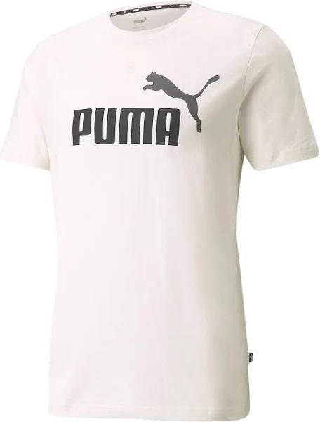 Puma Mens Essential + 2 Colour Logo Tee - Ivory Glow