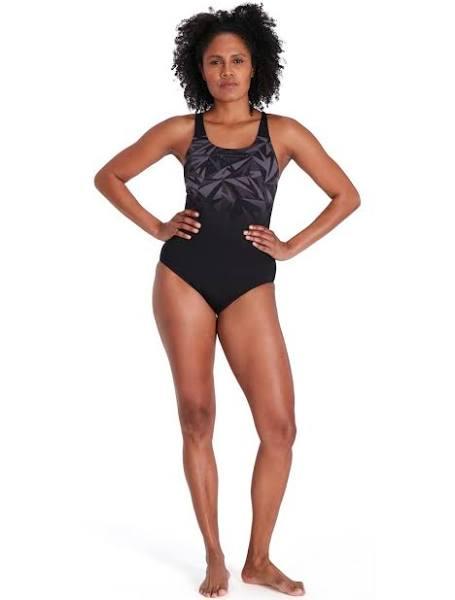 Speedo Hyperboom Allover Medalist Swimsuit - Black/ Oxid Grey/ USA Charcoal | Pro Swimwear