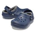 Crocs Classic Lined Clog - Kids' Navy/Charcoal, 2.0