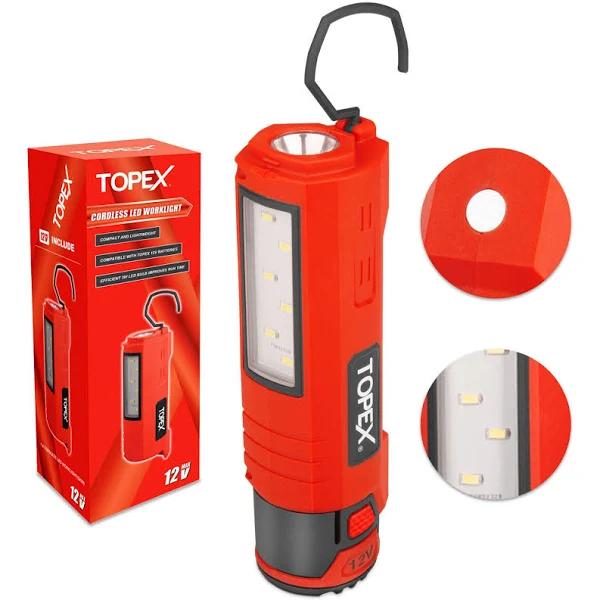 TOPEX 12V Cordless LED Worklight Lithium-Ion LED Torch w/ Battery & Charger