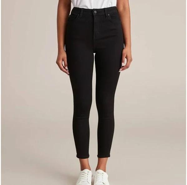 Sophie Skinny High Rise Crop Length Jeans | Black | Size 10 by Target