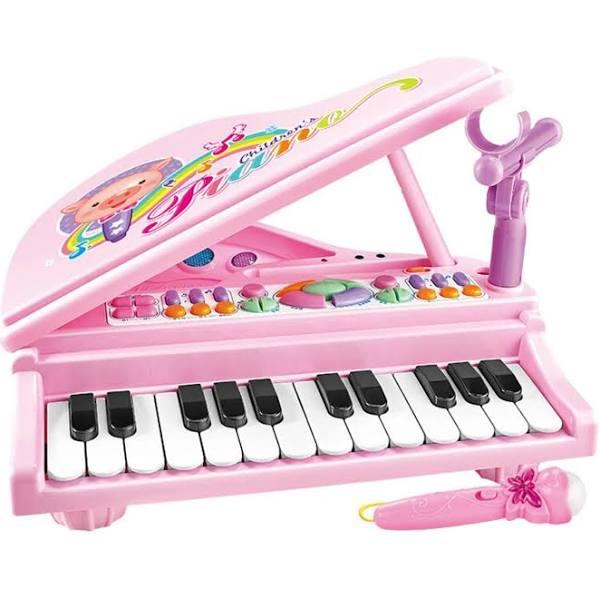 GOMINIMO Kids Piano Keyboard Music Toys 3 Modes Multi-functional Play Pink