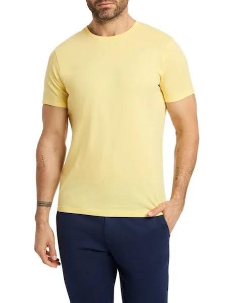 Marcs Marle Brando Crew Neck T-Shirt in Popcorn Yellow XXL