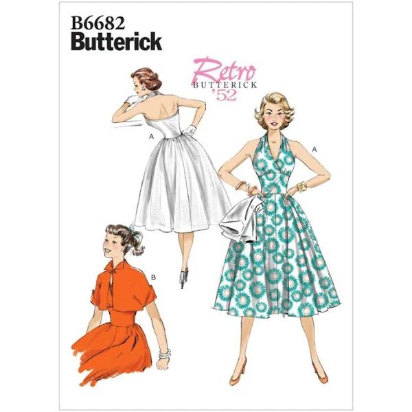 Butterick Pattern B6682 Misses' Dress 14-16-18-20-22