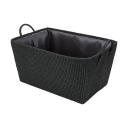 Kmart Rectangle Knitted Basket with Handles-Charcoal