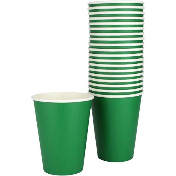 Paper Cups 20 Pack 354ml - Festive Green