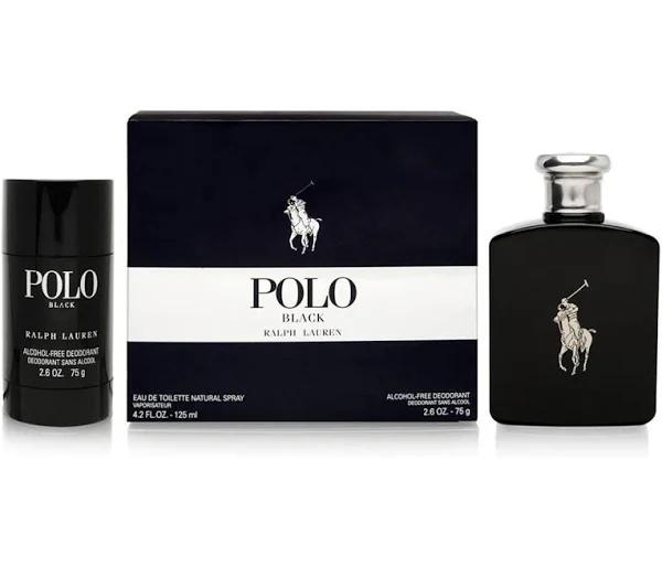 Polo Black 2 Piece 125ml Eau De Toilette by Ralph Lauren For Men (Gift set)