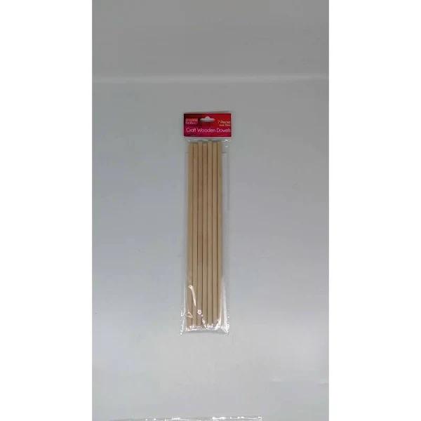 DIY Craft Natural Wooden Sticks Dowels 30cm - 7pk