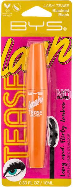 BYS Lash Tease Long and Flirty For Volume & Glamour Blackest Black Mas