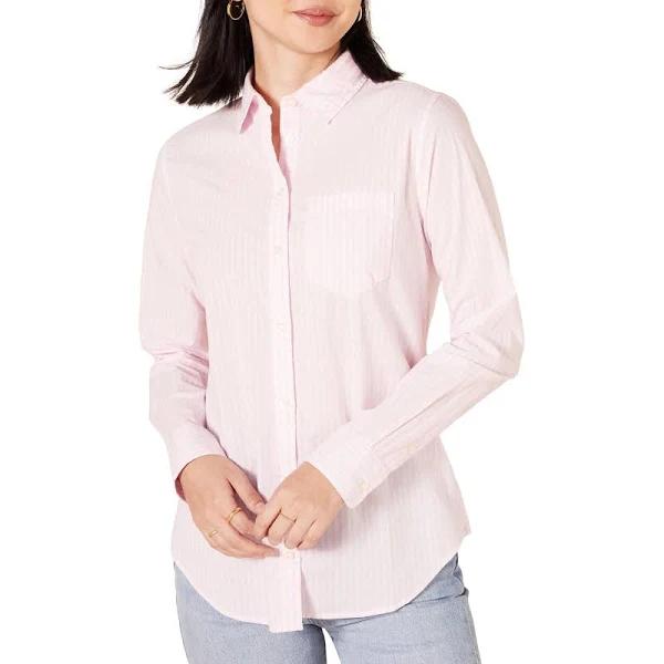 Amazon Essentials Women's Classic-Fit Long-Sleeve Button-Down Poplin Shirt