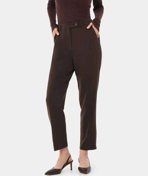 Forcast - Women's Brown Dress Pants - Finnley Slim Trousers - Size One Size, 6 at The Iconic