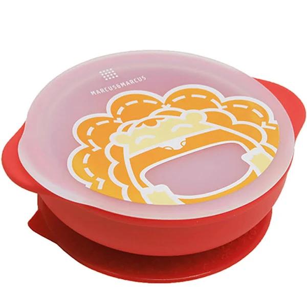 Marcus & Marcus Self Feeding Suction Bowl With Lid Marcus Red Lion